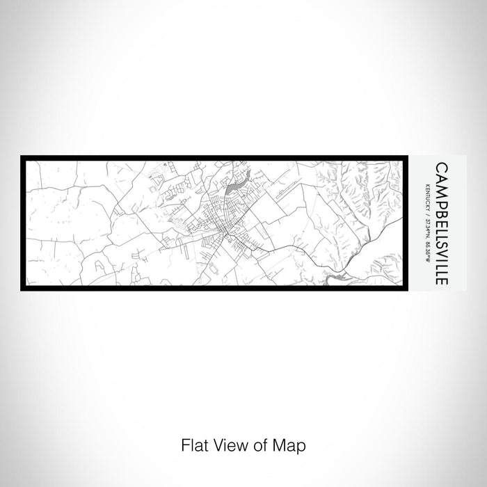 Rendered View of Campbellsville Kentucky Map on 10oz Stainless Steel Insulated Cup in Classic with Sliding Lid