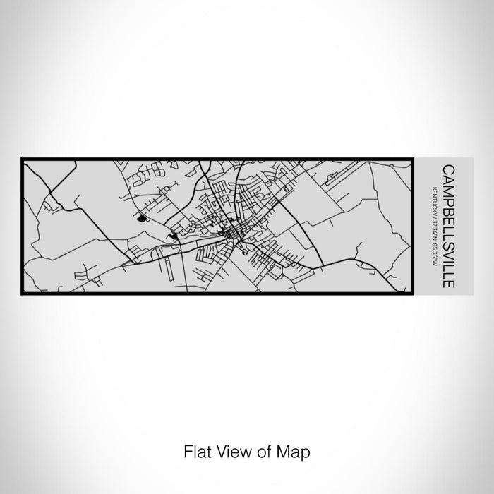 Rendered View of Campbellsville Kentucky Map on 10oz Stainless Steel Insulated Cup with Sipping Lid