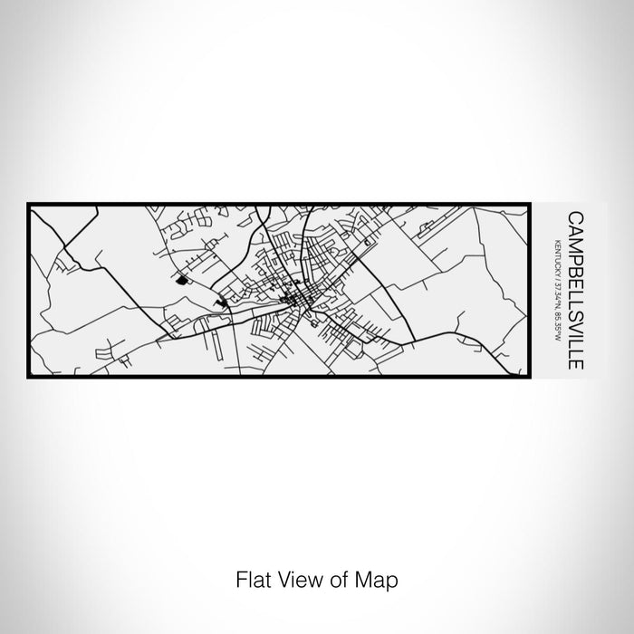 Rendered View of Campbellsville Kentucky Map on 10oz Stainless Steel Insulated Cup in Matte White with Sliding Lid