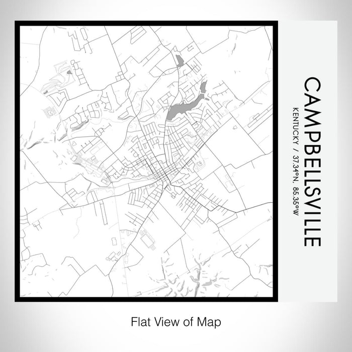 Rendered View of Campbellsville Kentucky Map on 17oz Stainless Steel Insulated Tumbler in Classic Map Style