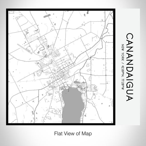 Rendered View of Canandaigua New York Map on 17oz Stainless Steel Insulated Tumbler in Classic Map Style