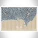 Cannes France Map Print Landscape Orientation in Afternoon Style With Shaded Background