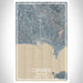 Cannes France Map Print Portrait Orientation in Afternoon Style With Shaded Background