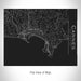 Rendered View of Cannes France Map on 20oz Stainless Steel Insulated Bottle with Bamboo Top in Black