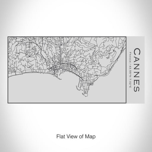 Rendered View of Cannes France Map on 17oz Stainless Steel Insulated Cola Bottle