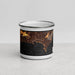 Front View Custom Cannes France Map Enamel Mug in Ember