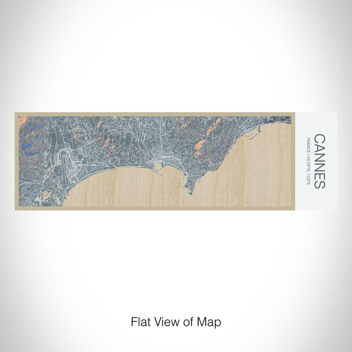 Rendered View of Cannes France Map on 10oz Stainless Steel Insulated Cup in Afternoon with Sliding Lid