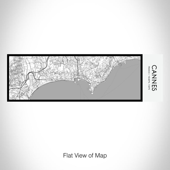 Rendered View of Cannes France Map on 10oz Stainless Steel Insulated Cup in Classic with Sliding Lid