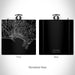 Rendered View of Cannes France Map on 6oz Stainless Steel Flask in Black