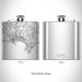 Rendered View of Cannes France Map on 6oz Stainless Steel Flask