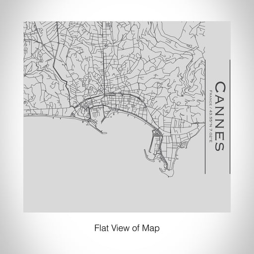 Rendered View of Cannes France Map on 17oz Stainless Steel Insulated Tumbler