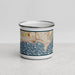 Front View Custom Cannes France Map Enamel Mug in Woodblock
