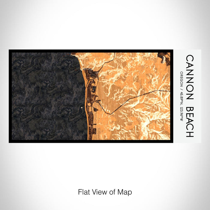 Rendered View of Cannon Beach Oregon Map on 17oz Stainless Steel Insulated Bottle with printed ember style map