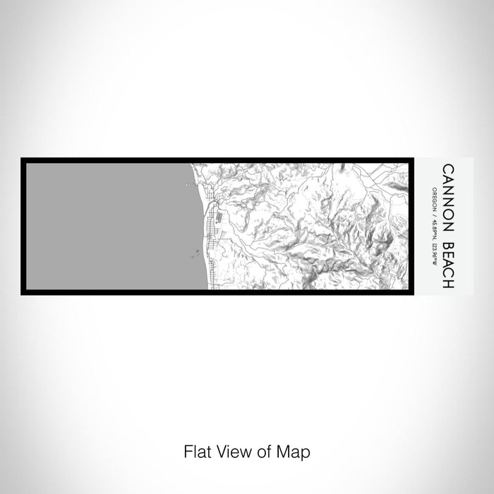 Rendered View of Cannon Beach Oregon Map on 10oz Stainless Steel Insulated Cup in Classic with Sliding Lid