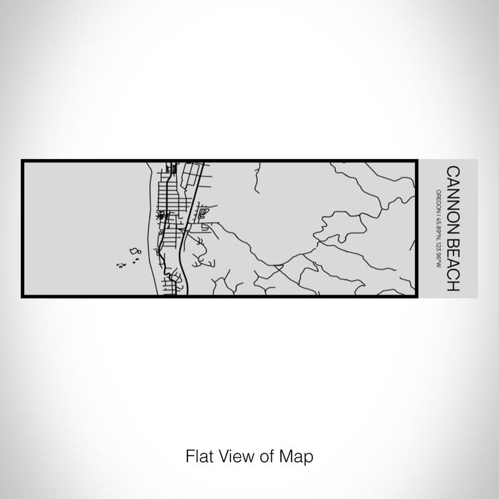 Rendered View of Cannon Beach Oregon Map on 10oz Stainless Steel Insulated Cup with Sipping Lid