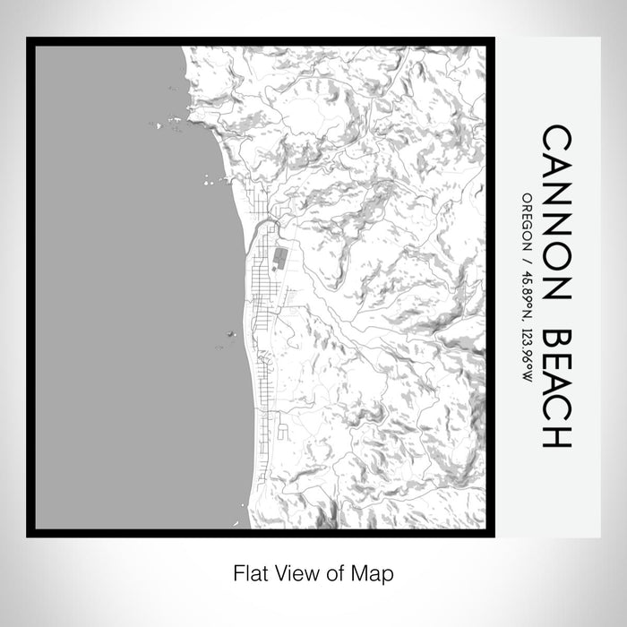 Rendered View of Cannon Beach Oregon Map on 17oz Stainless Steel Insulated Tumbler in Classic Map Style