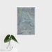 16x24 Cañon City Colorado Map Print Portrait Orientation in Afternoon Style With Tropical Plant Leaves in Water