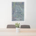 24x36 Cañon City Colorado Map Print Portrait Orientation in Afternoon Style Behind 2 Chairs Table and Potted Plant
