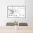 24x36 Cañon City Colorado Map Print Lanscape Orientation in Classic Style Behind 2 Chairs Table and Potted Plant
