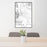 24x36 Cañon City Colorado Map Print Portrait Orientation in Classic Style Behind 2 Chairs Table and Potted Plant