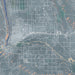 Cañon City Colorado Map Print in Afternoon Style Zoomed In Close Up Showing Details