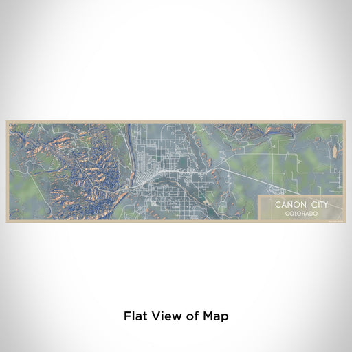 Flat View of Map Custom Cañon City Colorado Map Enamel Mug in Afternoon