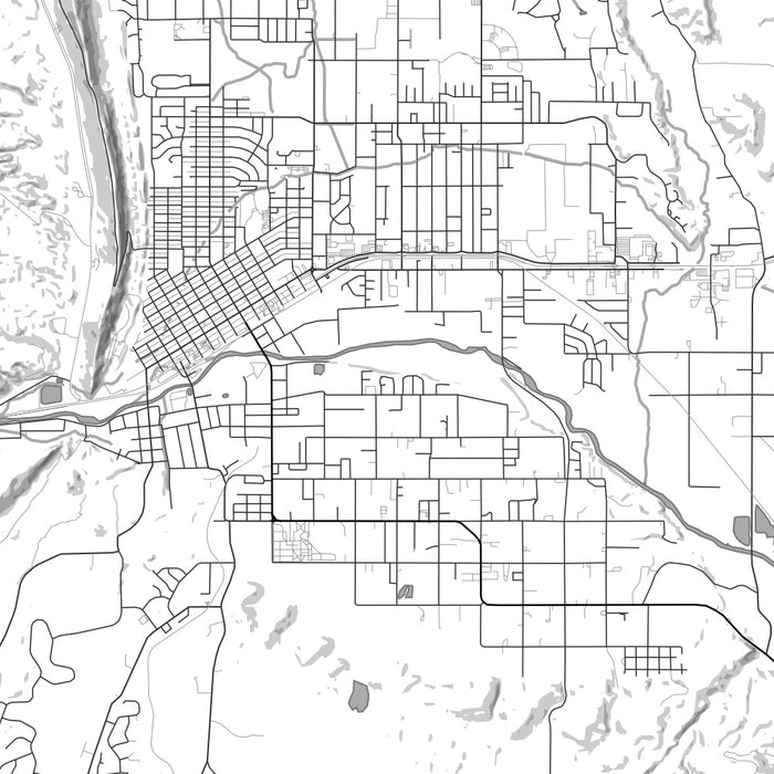 Cañon City Colorado Map Print in Classic Style Zoomed In Close Up Showing Details