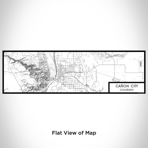 Flat View of Map Custom Cañon City Colorado Map Enamel Mug in Classic