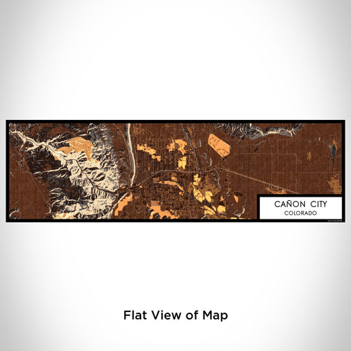 Flat View of Map Custom Cañon City Colorado Map Enamel Mug in Ember