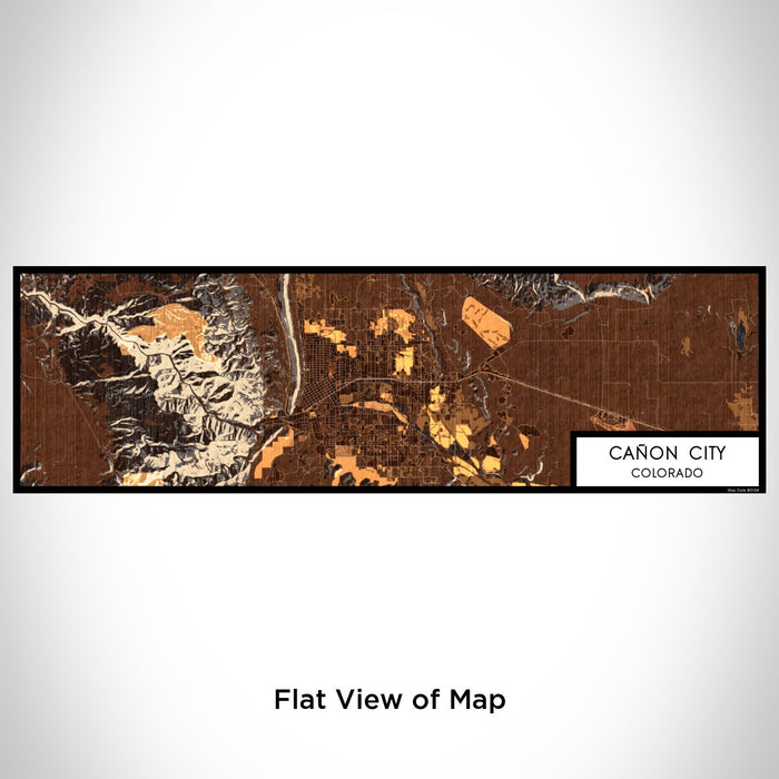 Flat View of Map Custom Cañon City Colorado Map Enamel Mug in Ember