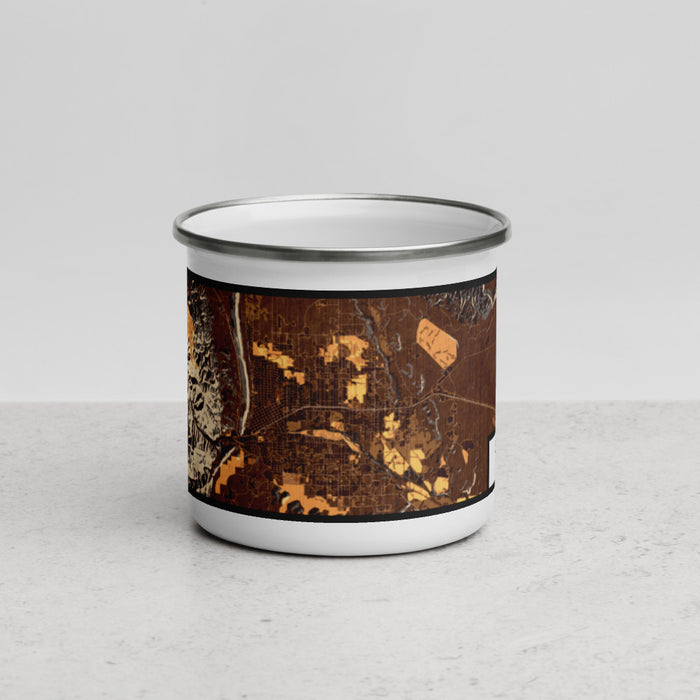 Front View Custom Cañon City Colorado Map Enamel Mug in Ember