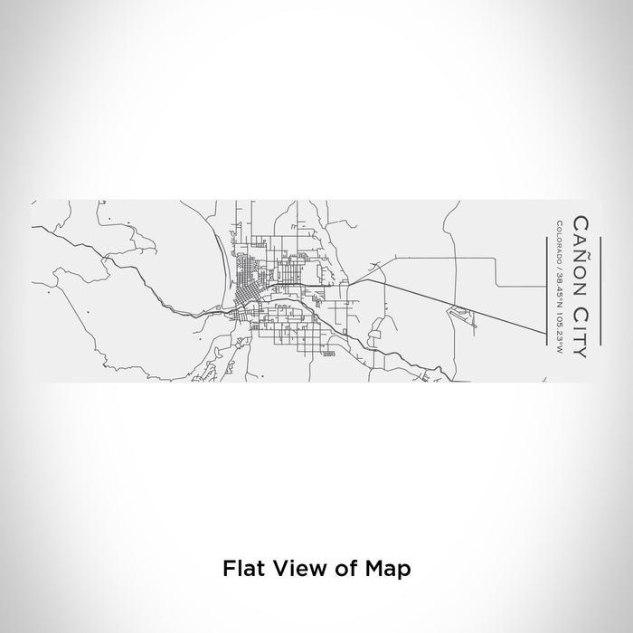 Rendered View of Cañon City Colorado Map Engraving on 10oz Stainless Steel Insulated Cup with Sliding Lid in White