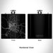 Rendered View of Cañon City Colorado Map Engraving on 6oz Stainless Steel Flask in Black