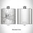 Rendered View of Cañon City Colorado Map Engraving on 6oz Stainless Steel Flask