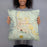 Person holding 18x18 Custom Cañon City Colorado Map Throw Pillow in Woodblock