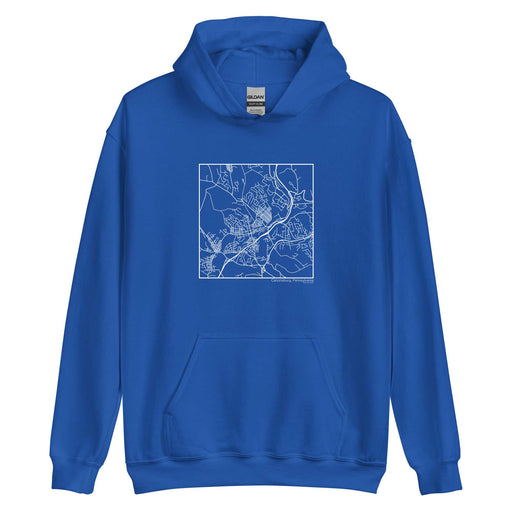 Canonsburg Pennsylvania  Map Unisex Hoodie Sweater with City inscription in Royal Blue