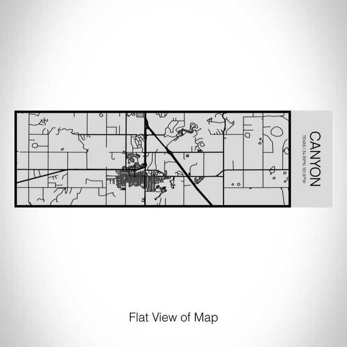 Rendered View of Canyon Texas Map on 10oz Stainless Steel Insulated Cup with Sipping Lid