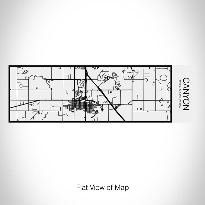 Rendered View of Canyon Texas Map on 10oz Stainless Steel Insulated Cup in Matte White with Sliding Lid
