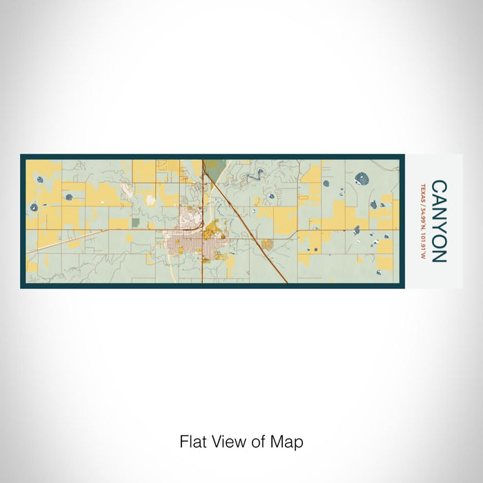 Rendered View of Canyon Texas Map on 10oz Stainless Steel Insulated Cup in Woodblock with Sliding Lid