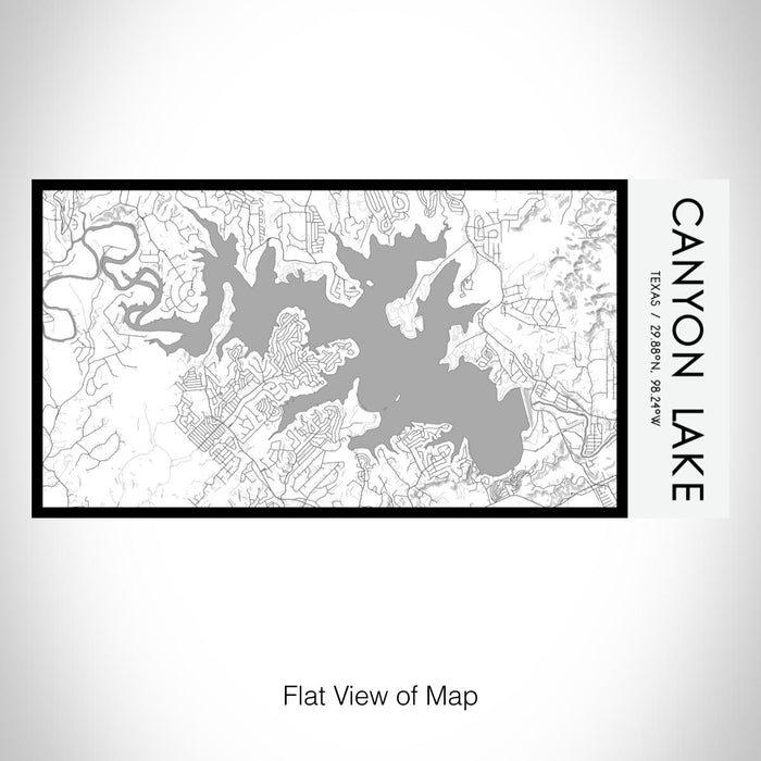 Rendered View of Canyon Lake Texas Map on 17oz Stainless Steel Insulated Bottle with printed classic style map