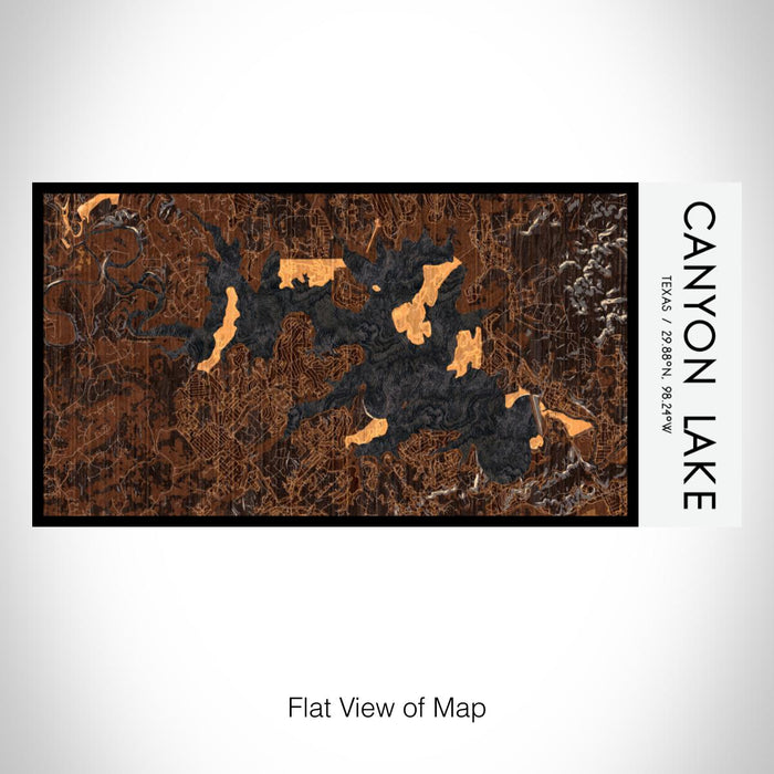 Rendered View of Canyon Lake Texas Map on 17oz Stainless Steel Insulated Bottle with printed ember style map