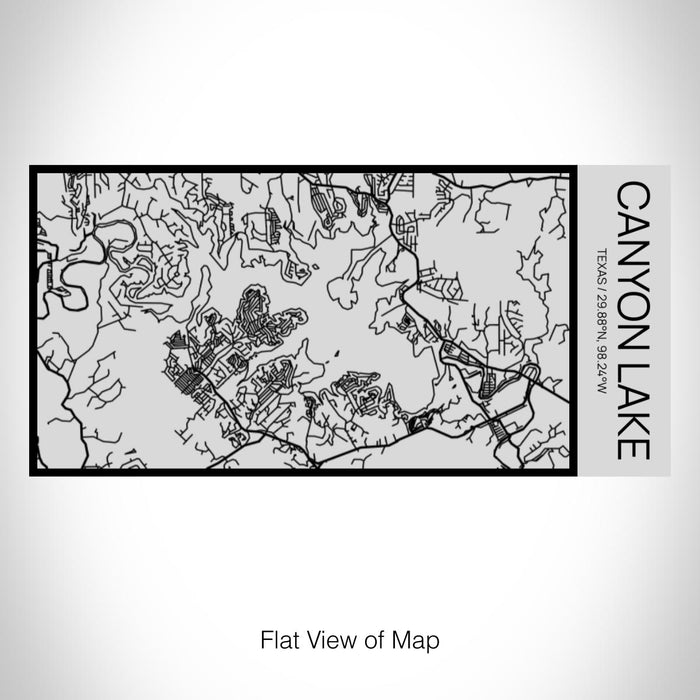 Rendered View of Canyon Lake Texas Map on 17oz Stainless Steel Insulated Cola Bottle in Stainless