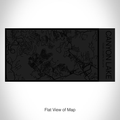 Rendered View of Canyon Lake Texas Map on 17oz Stainless Steel Insulated Cola Bottle in Stainless in Matte Black