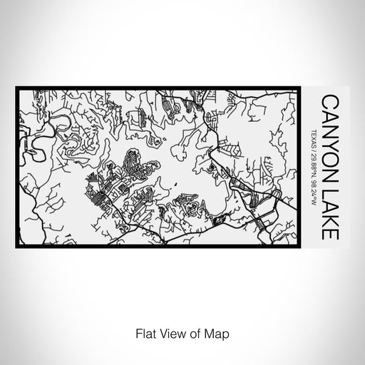 Rendered View of Canyon Lake Texas Map on 17oz Stainless Steel Insulated Cola Bottle in Stainless in Matte White