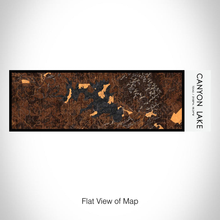 Rendered View of Canyon Lake Texas Map on 10oz Stainless Steel Insulated Cup in Ember with Sliding Lid