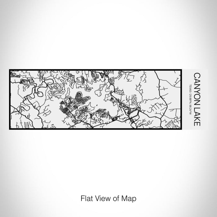 Rendered View of Canyon Lake Texas Map on 10oz Stainless Steel Insulated Cup in Matte White with Sliding Lid
