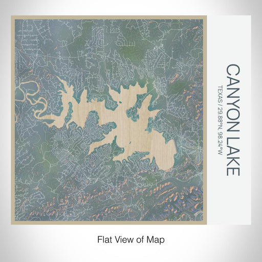 Rendered View of Canyon Lake Texas Map on 17oz Stainless Steel Insulated Tumbler in Afternoon Map Style