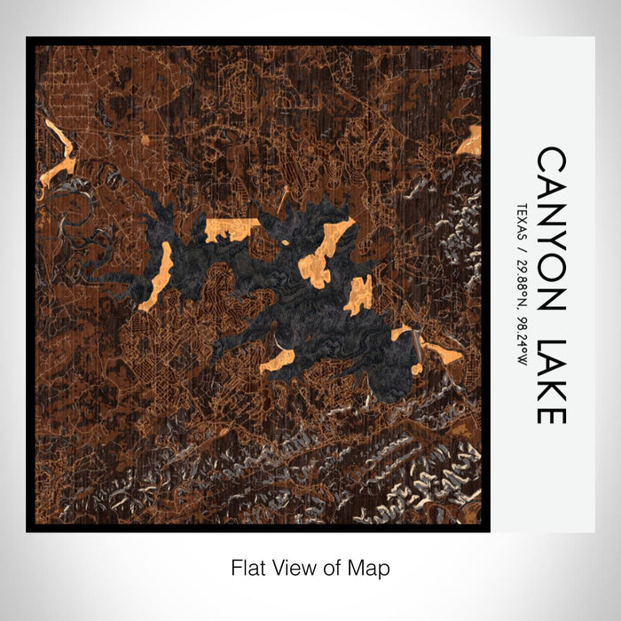 Rendered View of Canyon Lake Texas Map on 17oz Stainless Steel Insulated Tumbler in Ember Map Style