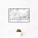12x18 Canyonville Oregon Map Print Landscape Orientation in Classic Style With Small Cactus Plant in White Planter
