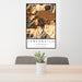24x36 Canyonville Oregon Map Print Portrait Orientation in Ember Style Behind 2 Chairs Table and Potted Plant